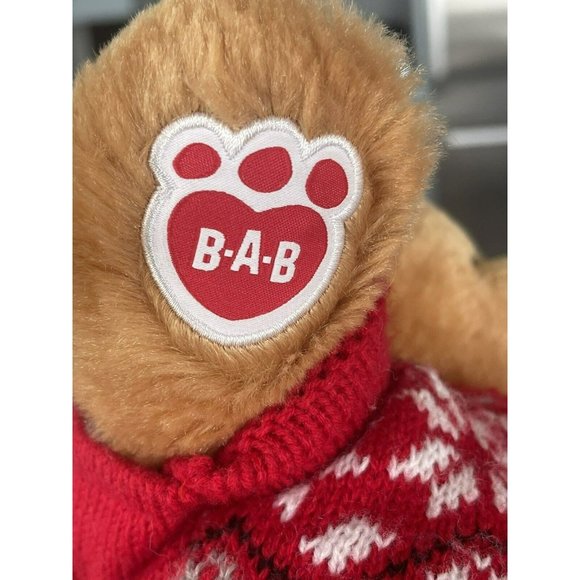 BUILD A BEAR Peppermint Paws Candy Cane Bear Full Size Plush With Sweater - Picture 4 of 10